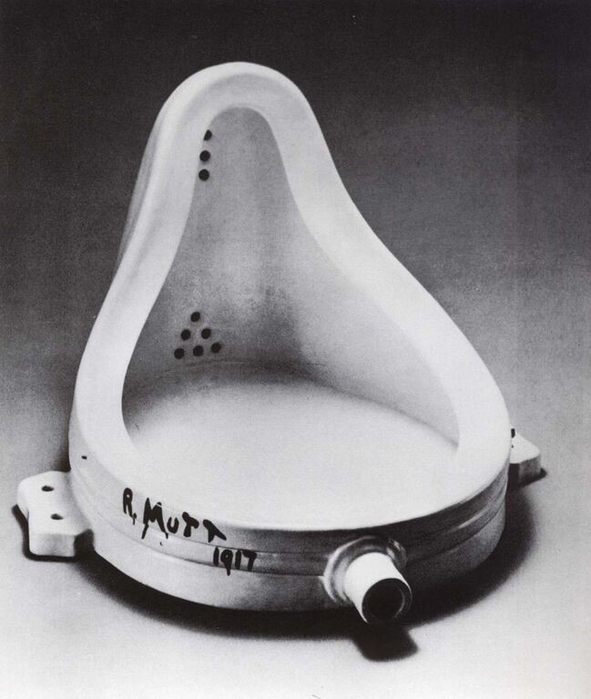 Image of Marcel Duchamp's Fountain, 1917, via Wikimedia Commons